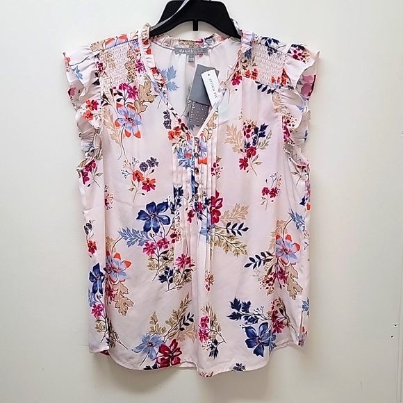 Daniel Rainn Tops - NEW STITCH FIX Daniel Rainne Liona Flutter Detail Blouse - Size L